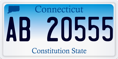 CT license plate AB20555