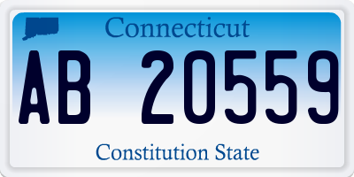 CT license plate AB20559