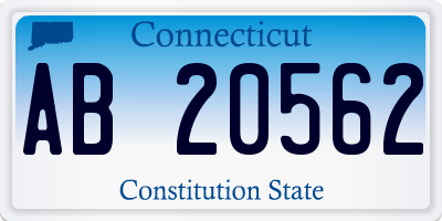 CT license plate AB20562