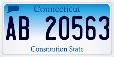 CT license plate AB20563