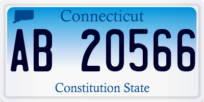 CT license plate AB20566