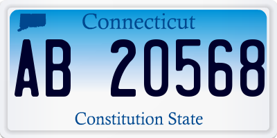 CT license plate AB20568