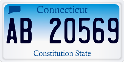 CT license plate AB20569