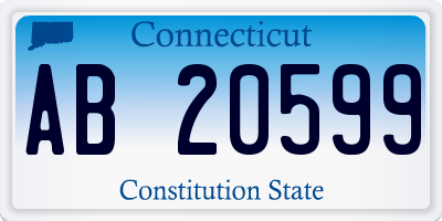 CT license plate AB20599