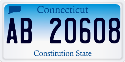 CT license plate AB20608