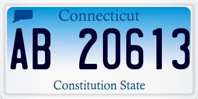 CT license plate AB20613