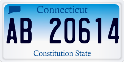 CT license plate AB20614