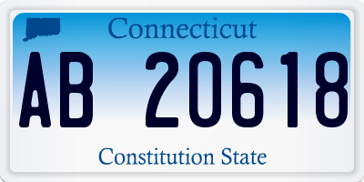 CT license plate AB20618
