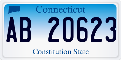 CT license plate AB20623
