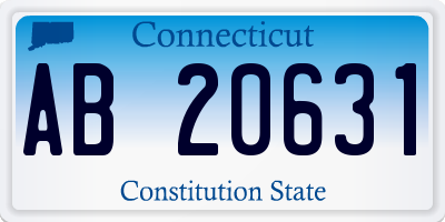 CT license plate AB20631