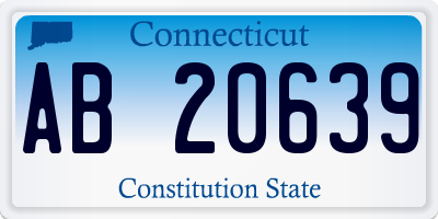 CT license plate AB20639