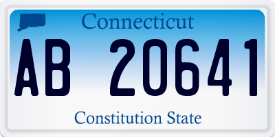 CT license plate AB20641