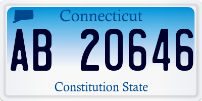 CT license plate AB20646