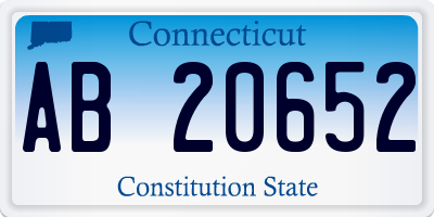 CT license plate AB20652