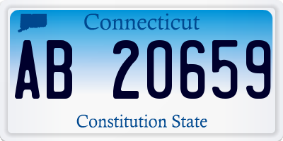 CT license plate AB20659