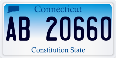 CT license plate AB20660