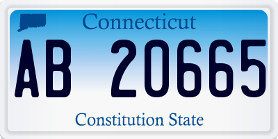 CT license plate AB20665