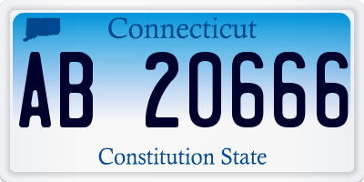CT license plate AB20666