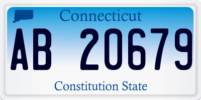 CT license plate AB20679