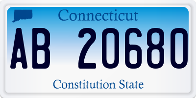 CT license plate AB20680