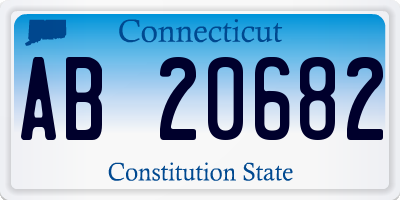 CT license plate AB20682