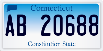 CT license plate AB20688