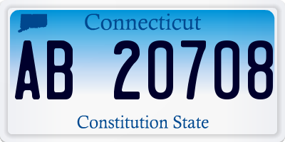 CT license plate AB20708
