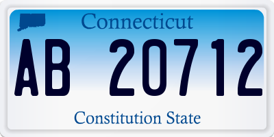 CT license plate AB20712
