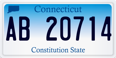 CT license plate AB20714