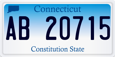 CT license plate AB20715