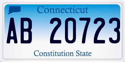 CT license plate AB20723