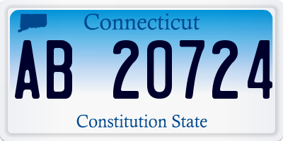 CT license plate AB20724