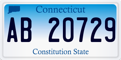 CT license plate AB20729