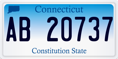 CT license plate AB20737