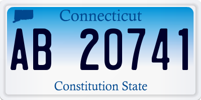 CT license plate AB20741