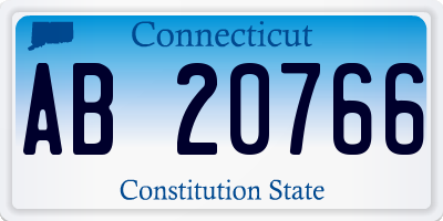 CT license plate AB20766