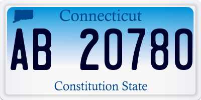 CT license plate AB20780
