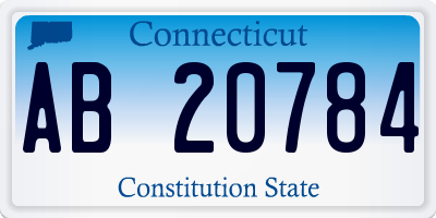 CT license plate AB20784