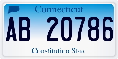 CT license plate AB20786