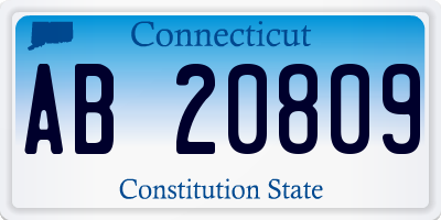 CT license plate AB20809