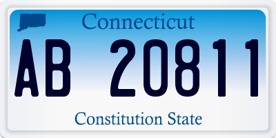 CT license plate AB20811