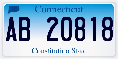 CT license plate AB20818