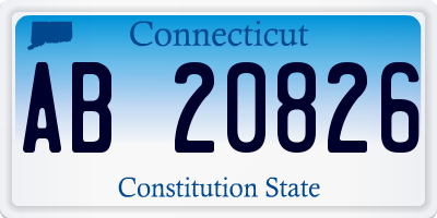 CT license plate AB20826