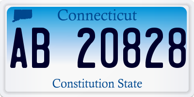 CT license plate AB20828