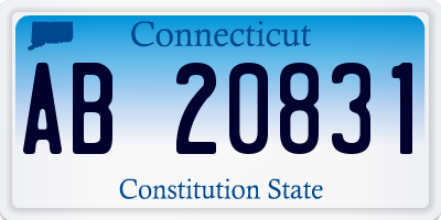 CT license plate AB20831