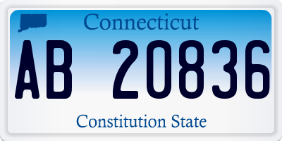 CT license plate AB20836