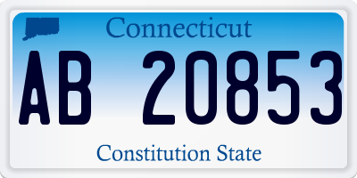 CT license plate AB20853