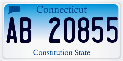 CT license plate AB20855