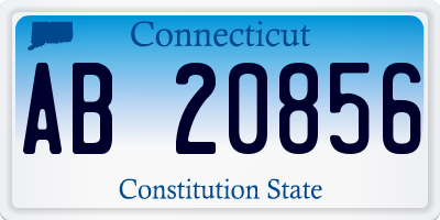 CT license plate AB20856