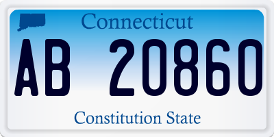 CT license plate AB20860